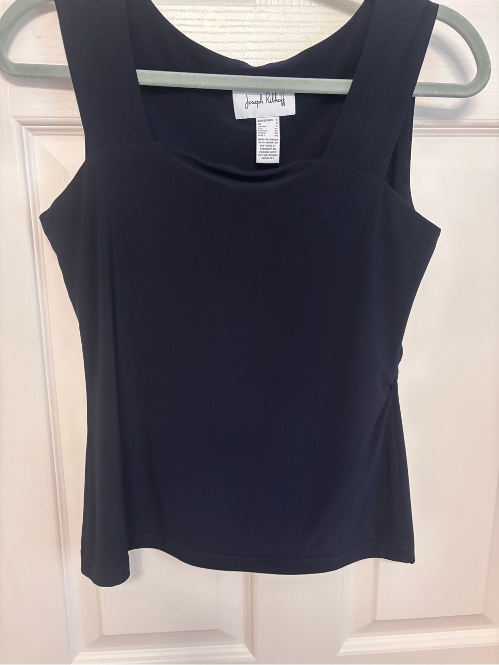Joseph Ribkoff Navy Square-Neck Sleeveless Tank - Picture 6 of 10